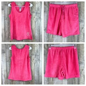 Morning Glory By Jasmine Rose Sz Small 2-Pc. Sleepwear Pj Pink Fleece Shirt